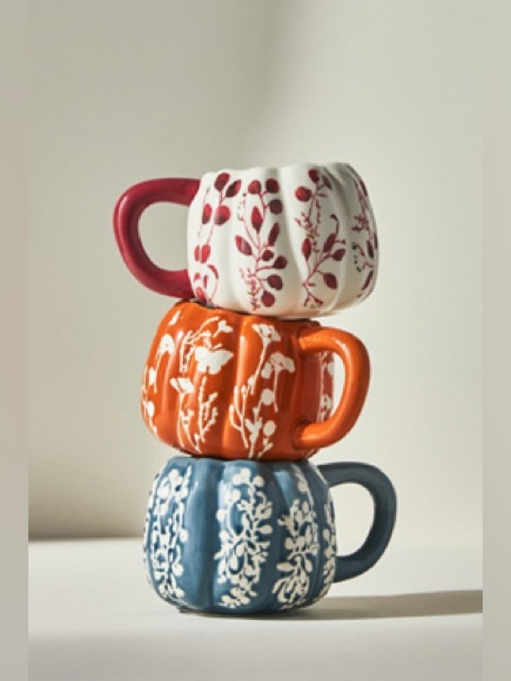 Anthropologie Pumpkin Mug